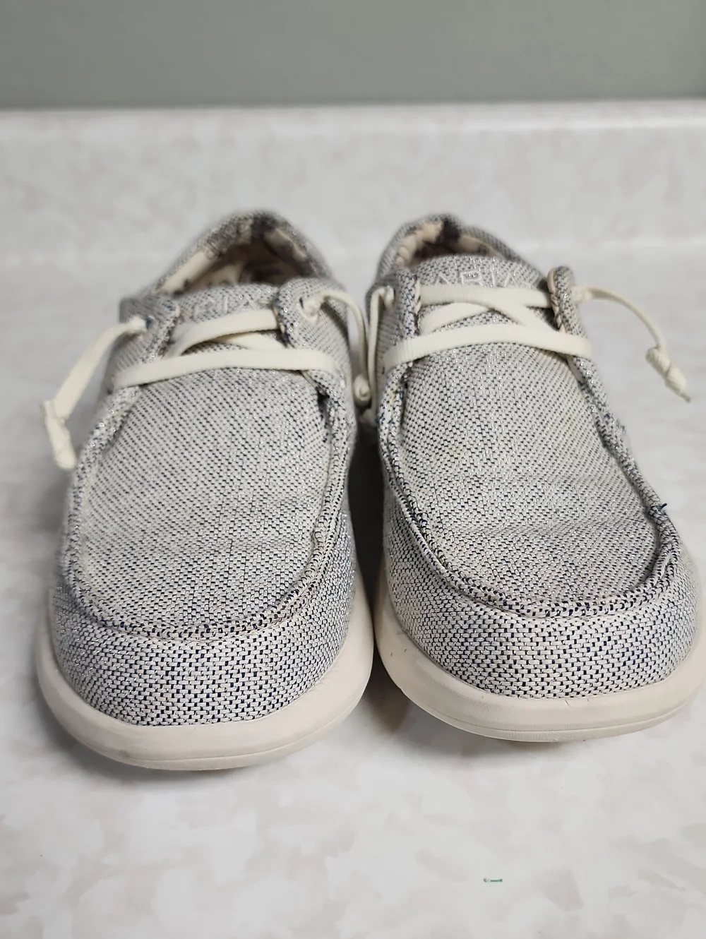 Ariat Light Gray Knit Casual Loafers - Comfort Slip-Ons womens 6 number 3551
